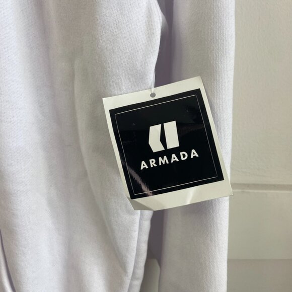 NWT Armada Blanc White Icon Long Sleeve Pullover Hoodie - Picture 6 of 8
